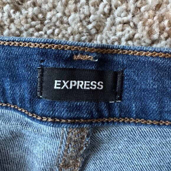 Express Modern Straight leg Super High Rise Jeans 6 regular high waist jean - Picture 5 of 7